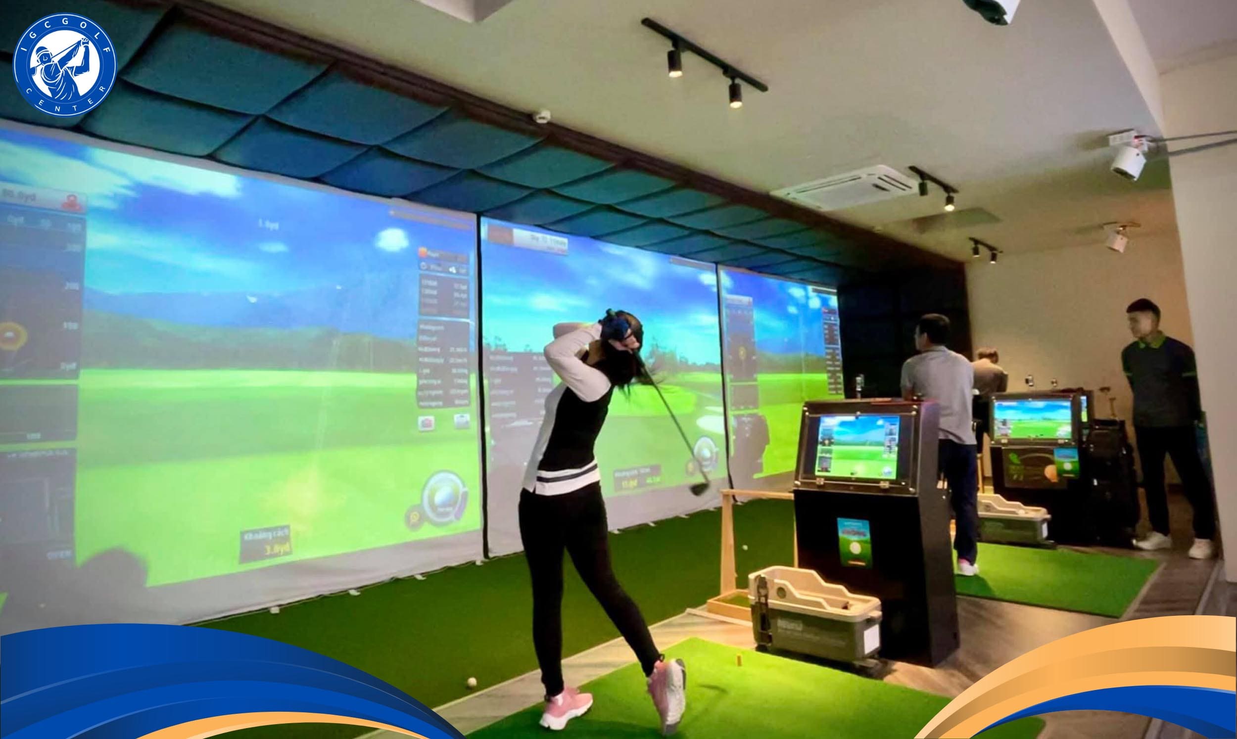 Các khóa học golf cải thiện chuyên môn tại phòng golf 3D