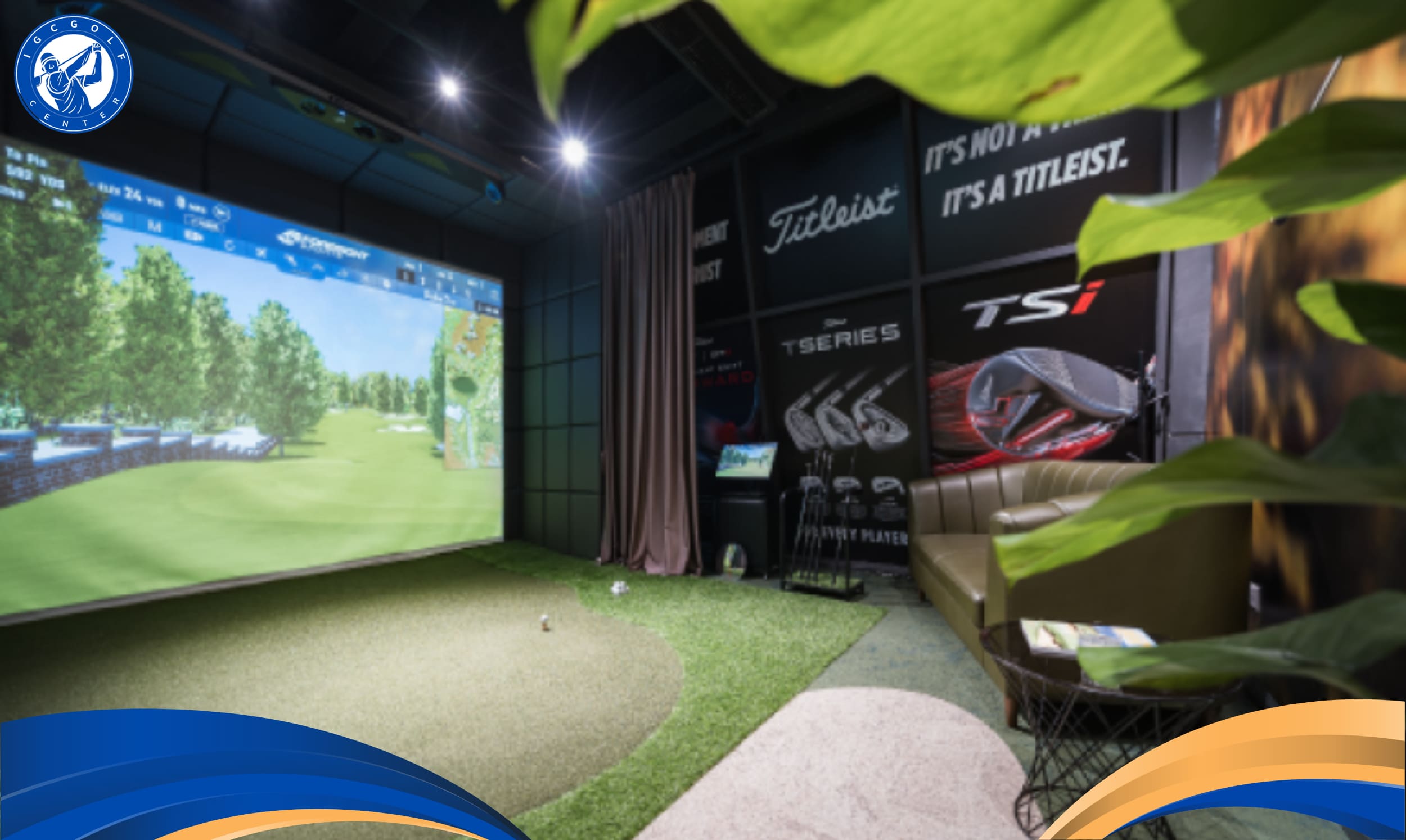 Hệ thống phòng tập golf tiện nghi tại The Golf Hub