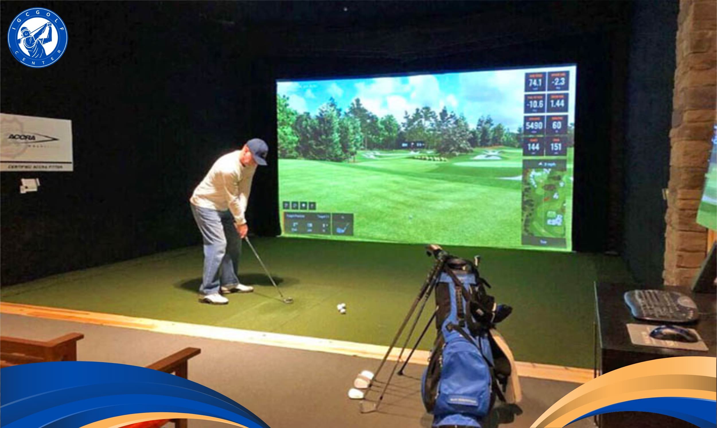 Phòng tập golf 3D hiện đại mới nhất tại Golf Homes