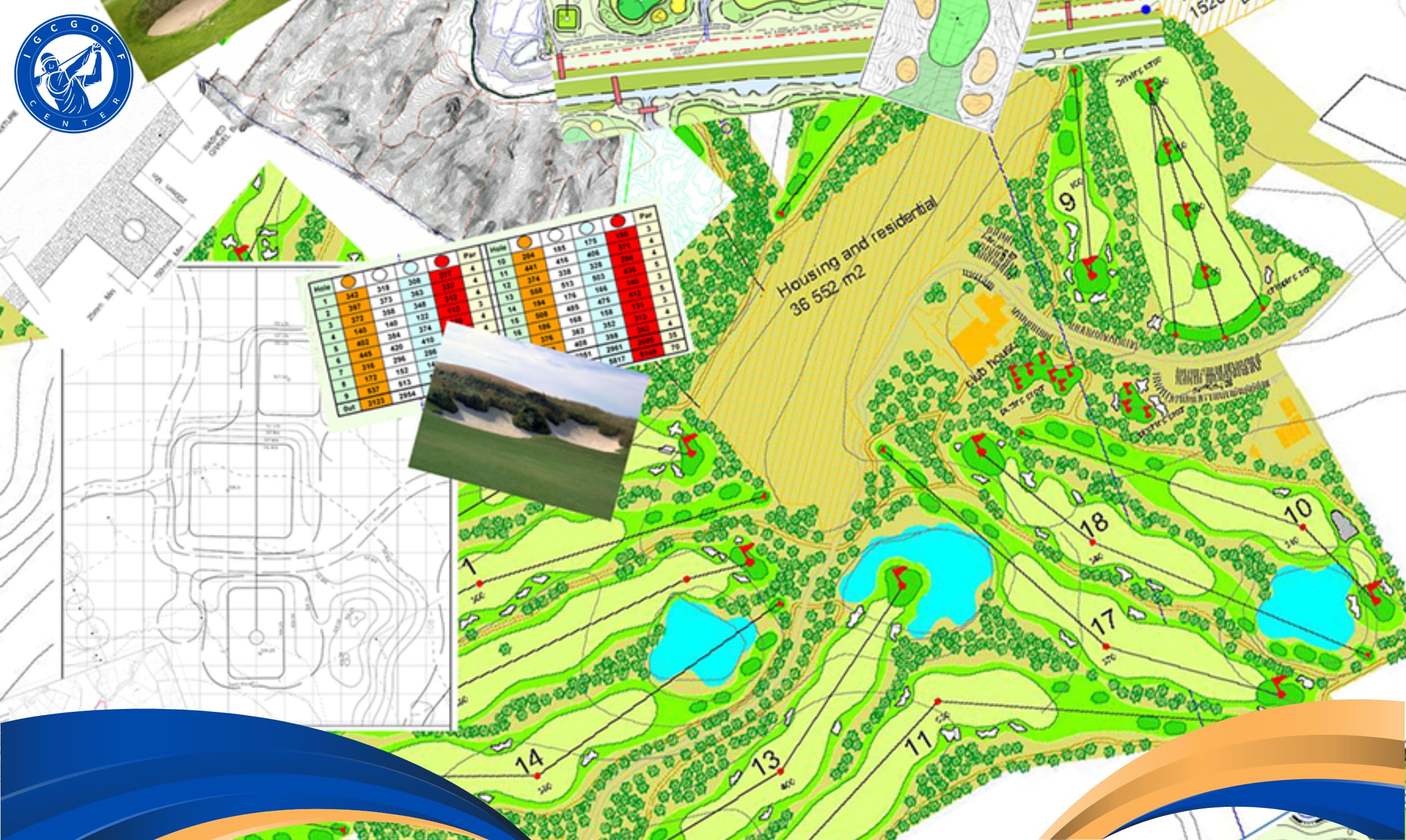 Thiết kế sân golf 18 lỗ theo địa hình sân